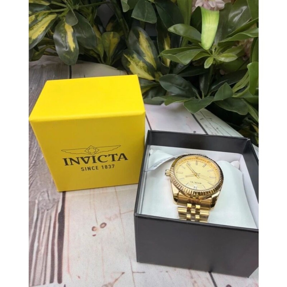 Invicta Celestial Somerset 69167 Gold Tone Quartz Watch 36mm New in Box